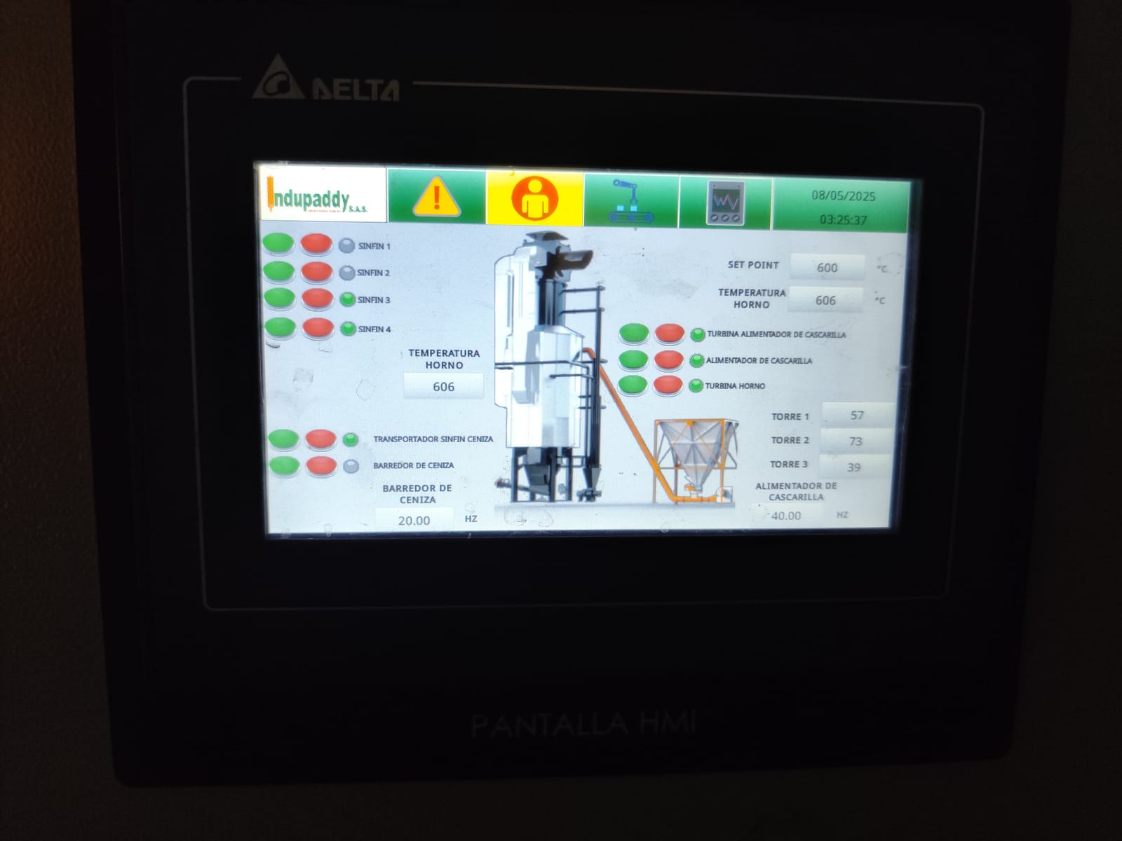 Control PID y Automatización de Horno Ciclónico para Secado – Proyecto Indupaddy - Imagen 1