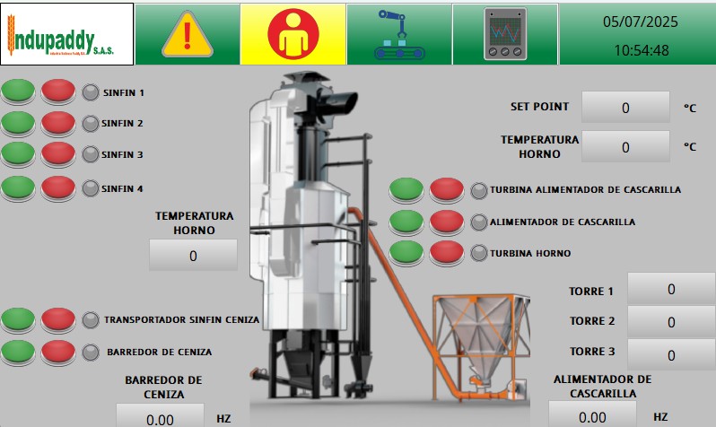 Diseño y Programación de Control para Horno Ciclónico – Proyecto Indupaddy - Imagen 1